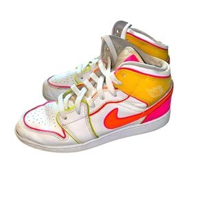 Nike Air Jordans Pink and Orange